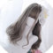 SOOXU Cosplay Lolita Perücken mit Pony für Frauen Mädchen Harajuku, Kawaii Grau Braun natürliche lockige Perücke koreanische Perücke, niedliche Pastellfeenperücke für AnimeCosplay, den täglichen