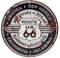 Mehr Relief-Schilder hier... Route 66 Retro Blechschild - US Vintage Deko Schild, Wandschild, Lounge und Bar Dekoration, rund, Durchmesser 30 cm, schwarz - weiß