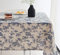 Wracra Blaue Blumenpastoral Abwaschbar Tischdecke Rechteckig Baumwolle Leinen Vintage Tischdecke 140×260cm Tischtuch Geeignet für Party Picknick Essen Garten(Blaues Blumen, Rechteckig 140×260cm)
