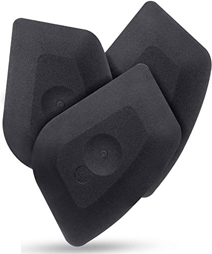 Azureblue Rascador de sartenes, raspador de platos, herramienta de raspador de alimentos, raspador de ollas, raspador de grasa, espátula de hierro fundido, herramienta para limpiar (3 piezas, negro)