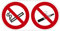 Exacompta - Réf. 67111E - 1 panneau rond Interdiction de vapoter et fumer - En vinyle traité anti-dérapant et résistant aux UV - Dimensions du panneau : 30 x 15 cm - coloris : rouge et blanc