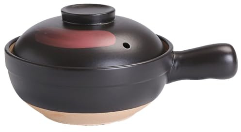 LIFKOME Clay Casserole Pot for Cooking Food Stew Pot with Handle Non-Stick Surface Easy to Clean Home Stove for Soup Noodles Braised Chicken Family Gatherings