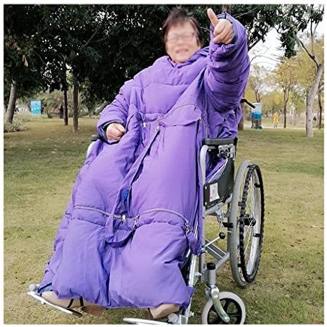 Rollstuhl Poncho Schal Rollstuhl Warme Abdeckung, Reißverschluss Winddicht Rollstuhl Decke Im Winter, Tragbare Multifunktionale Ganzkörper Warmen Rollstuhl Anzug (Size : 150x200cm)