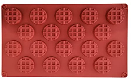 Silikonform für Waffeln, 18 Fächer, Schokoladenform, antihaftbeschichtet, für Waffeln, Schokolade, Kuchen, Küche, Silikon Backform