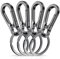 Porte Clés en Métal Robuste, Mousqueton Porte Clé Porte Clés en Alliage De Zinc avec Porte Clés Mousquetons À Porte Clés Organisateur De Clé De Voiture Crochet Clip pour Clés pour Hommes (4 Pièces)