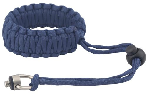 Rigdance Paracord Camera Wrist Strap Lanyard with Quick Release Screw for Insta 360 X3, X2, Universal Hand Strap for DSLR Cameras, Action Cameras, Selfie Sticks(Grayish-Blue)