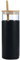 soulnioi Glass Tumbler with Bamboo Lid and Straw, 600ml Glass Water Bottle with Silicone Protective Sleeve, for Iced Coffee Cup,Boba Tea Cup Glass Travel Cup (Black)