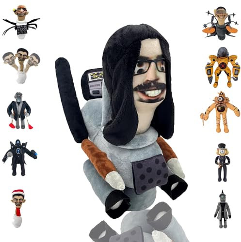 Juguete De Peluche para Inodoro, Skibidi Toilet Plush Toy, Speaker Man Peluche, TV Man Peluche, Titan Speakerman, Skibidi Toilet Figures, Adecuado para Fanáticos del Anime