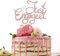 Sotpot 1 Pack Just Engaged Cake Topper, Rose Gold Glitter We're Engaged Cake Pick Engagement Party Decorations Bridal Engagement Wedding Cupcake Decoration Party Supplies