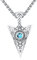 MEDWISE Pfeilspitze Halskette Männer 925 Sterling Silber Pfeil Keltische Wikinger Halskette Anhänger Runen Türkis Wikinger Kette Keltischer Schmuck für Männer Sohn Freund Geschenke