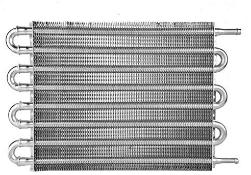 Oil Cooler Radiator, Aluminium Cooler Radiato Transmission Oil Cooler Kit Auto Manual Radiator Converte With Aluminium Alloy Material For Car Modification Condensate Tube