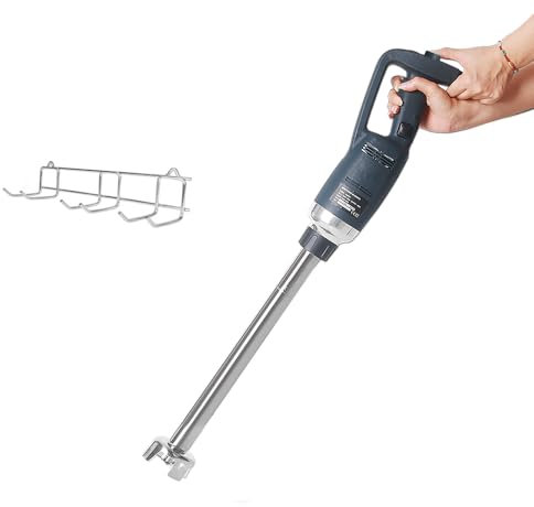 Electric Stick Blender Fixed Speed, 500 Watts, Fixed Speed, Commercial Immersion Blender, with Locking and Safety Button, Stick Blender with 50cm stick