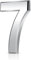 Silver 3D Self-Adhesive Mailbox Numbers 0-9, Waterproof House Numbers for Door, Apartment, Hotel & More - Silver