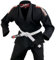 Buddha Fight Wear Kimono Premium Infinity, brasilianischer Jiu Jitsu/BJJ Gi mit weißem Gürtel, Unisex, Erwachsene, Schwarz , A1