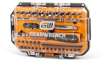 GEARWRENCH 39 Piece 1/4 Drive MicroDriver Set with 120XP Locking Flex Head Ratchet and Stubby Sockets | GWMBS39XPS