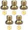 5Pcs Gicleur gaz Butane Universels pour plaque de cuisson au gaz naturel GPL, jets, buses et injecteurs, 1 de 0,5 cm, 2 de 0,7 cm, 1 de 0,87 cm, 1 de 1,02 cm