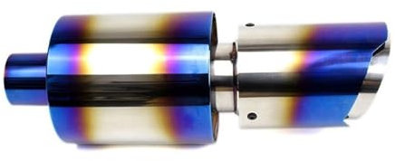 Auto-Auspuffspitze, Edelstahl-Schnittstelle, 48 mm, Universal-Auspuffspitze, Racing-kompatibel for JDM, Endrohr-Schalldämpfer, kompatibel for HKS