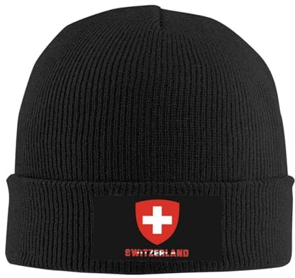 Herren Damen Strickmütze Wappen Der Schweiz Switzer Helvetian Wintermützen Weich Warme Wintermützen Erwachsene Wintermütze Für Reisen Camping Ausflüge