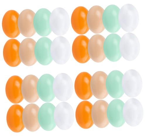 VICASKY 40pcs Wooden Fake Eggs Easter Egg Accessories Wood Craft Toys Easter Decorations Craft