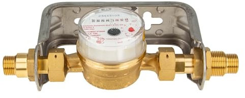 Einstrahlzähler ETK Kombi-Set (Warmwasser) bis 90 Grad Länge 110 mm, inkl. Bügel 1/2 Zoll Edelstahl