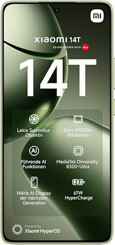 XIAOMI 14T 12GB+256GB Lemon Green 16,94cm (6,67) AMOLED Display, Android 14, 50MP Triple-Kamera