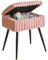 Aibiju Rechteckiger Schminktischhocker mit Stauraum, Fußhocker aus Samt, Ottomane, Make-up-Schminkhocker mit 4 Metallbeinen, für Zuhause, Wohnzimmer, Umkleidekabine, Schlafzimmer, Rosa YD-MS151P