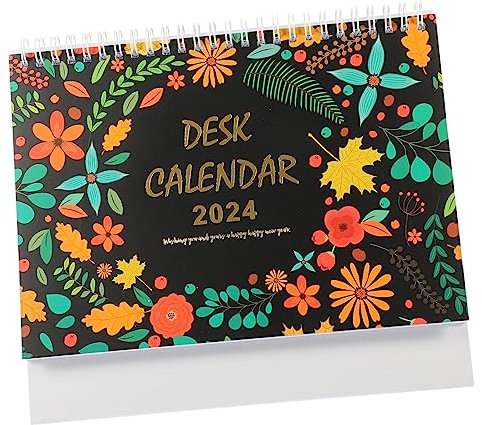 Angoily 2024 tischkalender kalender schreibtisch Funktionaler Kalender Bürokalender notizkalender Wandkalender Bürodesk -Zubehör Desktop-Flip-Kalender Schreibtisch-Stehkalender-Flip Papier