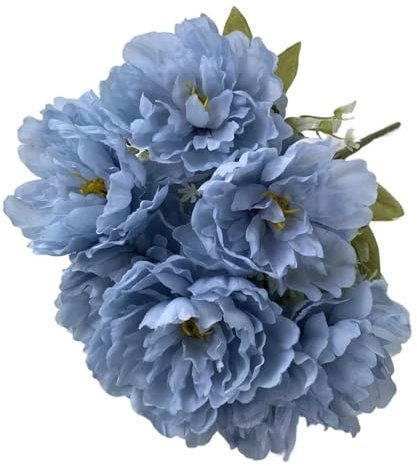 ZWCSHUU 5 Stück Simulation Sieben Pfingstrosen Seidenblumen Blumenstrauß Home Wohnzimmer Hochzeitsdekoration Künstliche Blumenzweige(Color2)
