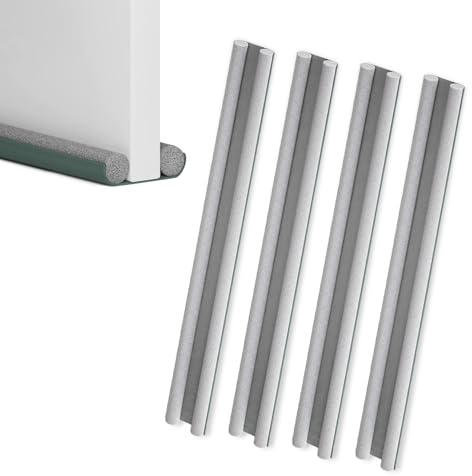 Draft Excluder for Bottom of Doors (Pack of 4) 36 inch Under Door Draught Excluder Cushion Double Seal Noise Reduction Weather Stripping Door Wind Blocker Door Dust Guard Stopper Under Door Seal Strip