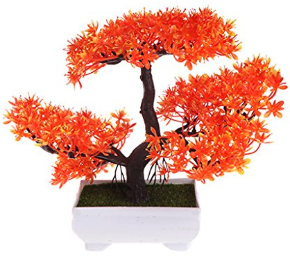 Artificial Plastic Plants Bonsai Small Tree Pot Fake Plant Potted Home Room