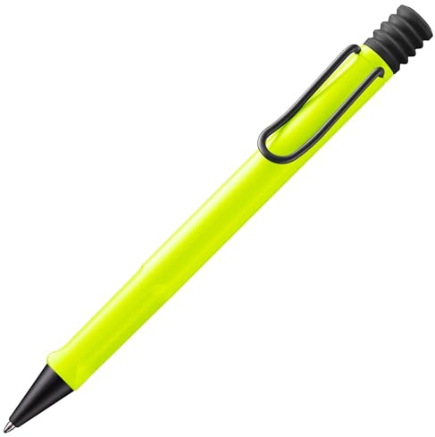 Lamy safari neonyellow Kugelschreiber in Strichbreite M | Lamy Kugelschreiber mit ergonomischem Griff & robustem ASA-Kunststoff - inkl. Großraummine LAMY M 16 in schwarz