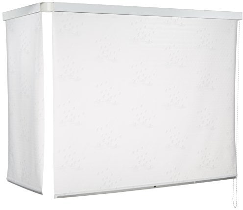 ECO-DuR 4024879001537 Kassetten ECK Duschrollo 137 x 62 cm weiß - Tropfen weiß