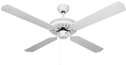 Orbegozo CF 07132 B - Ventilador de techo sin luz, 60 W de potencia, 4 palas reversibles, diámetro de 132 cm y 3 velocidades