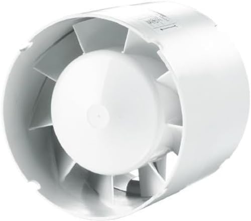 SKS24 Rohreinschubventilator Vents mit Timer, hochwertiges Produkt aus Europa ,, White