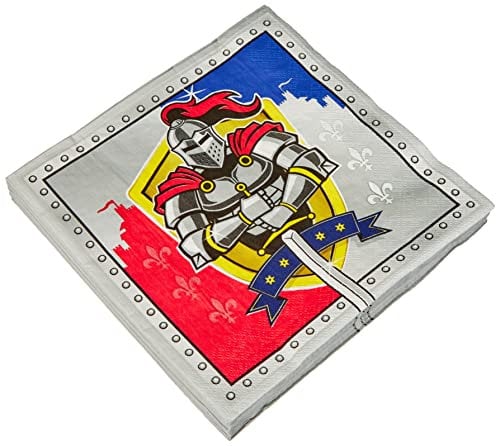 Folat B01BFGXAGS 62852 Ritter Servietten-20 Stück, Mehrfarbig, 33x33cm