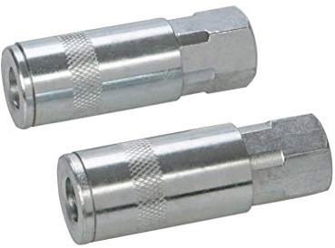 Silverline 277851 Air Line Schnellkupplung BSP 1/4 Zoll – 2 Stück