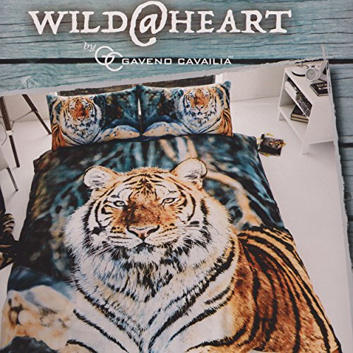 GC GAVENO CAVAILIA 3D Animal Print Duvet Cover, 100% Polyester, Super Soft Quilt Bed Set, Polyester, Multi, Single
