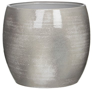 Mica Decorations 1002873 Lester Pot Ronde Gris Cl - H26xd28cm