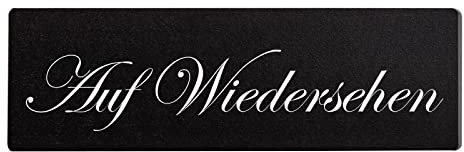 Homeyourself Auf Wiedersehen Dekoschild Türschild schwarz zum kleben