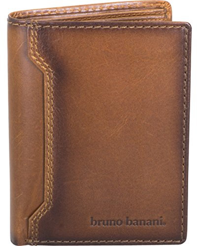 bruno banani Portemonnaie/Geldbeutel Herren, DERBY buff leather Geldbörse, Geldbeutel, Scheintasche hoch mit Klappe, echt Leder, coganc