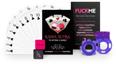 Tease & Please FuckMe Game (10 Sprachen) - Spiele für Erwachsene zum Ausprobieren neuer Sexstellungen mit inkludierten Attributen - Erotische Spiele für etwas Spaß im Schlafzimmer für Erwachsene