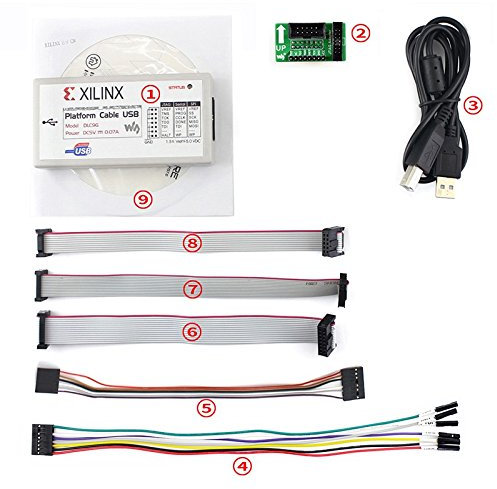 Waveshare XILINX JTAG Download Debugger Compatible Original XILINX Platform Cable USB FPGA CPLD in-Circuit Debugger Programmer for All Xilinx Devices