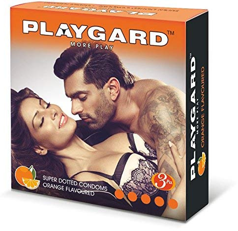 Plus Playgard Jouer Superdotted Préservatifs - 3 Count (paquet de 10, Orange)