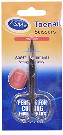 ASM® Cuticle Nail Scissors Toenail Scissors Clipper 3.9 Professional Curved Stainless Steel Cuticle Cutter Manicure & Pedicure Tools & Accessories Nose & Beard Cuticle Remover for Nail Care