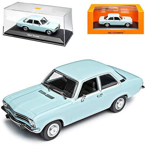 MAXICHAMPS Opel Ascona A Blau Grau 3 Türer 1970-1975 1/43 Minichamps Modell Auto