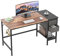 HOMIDEC Computer Desk, Office Work Writing Desk with Drawers and Headphone Hook for Student and Worker, Laptop Table with Shelves, Modern Style Desks for Bedroom, Home, Office(120x50x75cm)