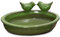 Antikas - Vogeltränke, Vogelbad - Oval - Grün, Wasserschale als Vogelbecken