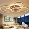 COCOL LED Deckenlampe Kreative Ring Deckenleuchte Dimmbar Mit Fernbedienung Deckenlicht Acryl Aluminium Schlafzimmer Wohnzimmer Halle 3000K-6500K Beleuchtung Dekorative Lampe,Braun