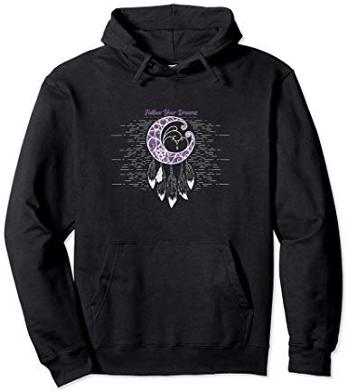 Follow Your Dreams Moon Dreamcatcher Pullover Hoodie