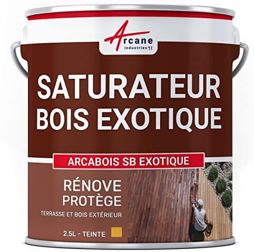 Saturador Madera Exótica Hidrófugo 2,5 L Roble Dorado | Hidrófugo para Terrazas y Madera Exótica, Nutre en Profundidad, Incoloro o Teñido, Resiste a los UV - Arcane Industries